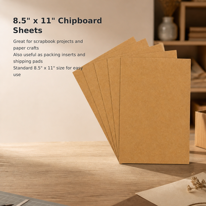 8.5 × 11-Inch Chipboard Sheets