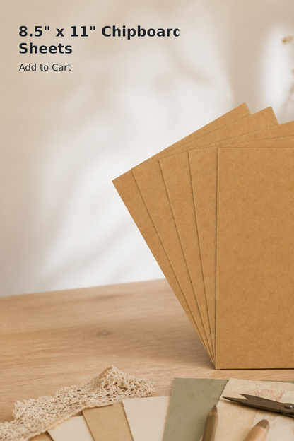 8.5 × 11-Inch Chipboard Sheets